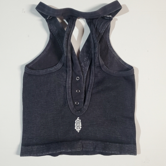 FP Movement by Free People Charcoal Ribbed Tank Top - Picture 2 of 7